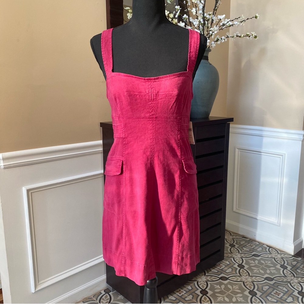 Anthropologie Square Neck Mini Dress 10 petite